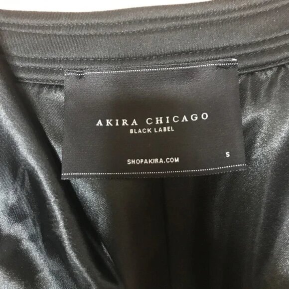 Akira Black Jacket with Hood Size Small Wrap Trench Coat Cape Gothic Steampunk S - Picture 6 of 10